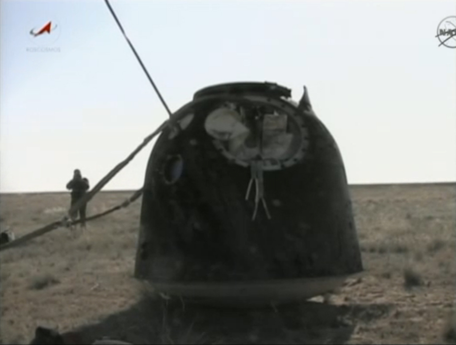Soyuz Capsule Lands Safely With Space Station Crew